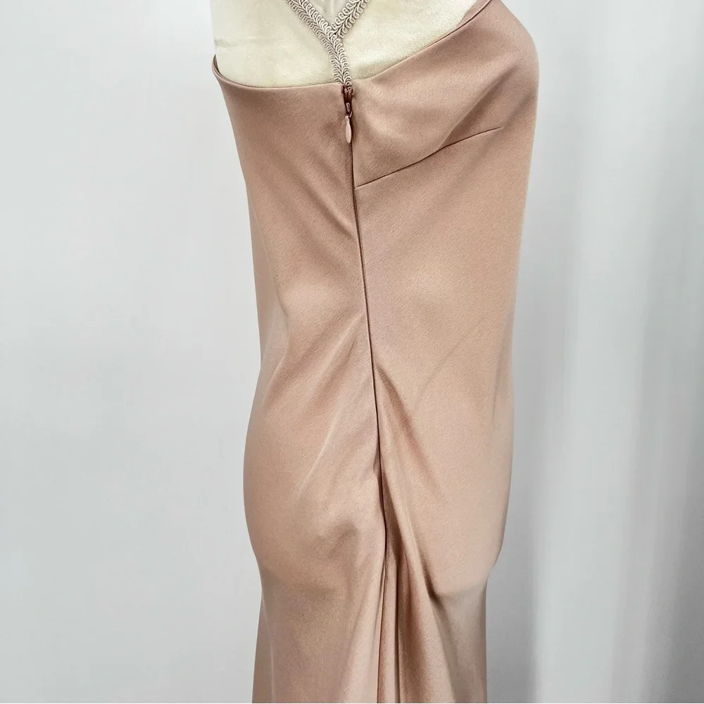 BHLDN Audrie One-Shoulder Midi Dress Size 6 in Oyster